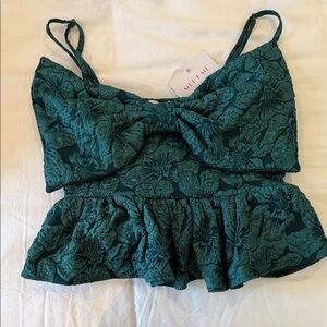 Meet Me Green Floral Women's Top